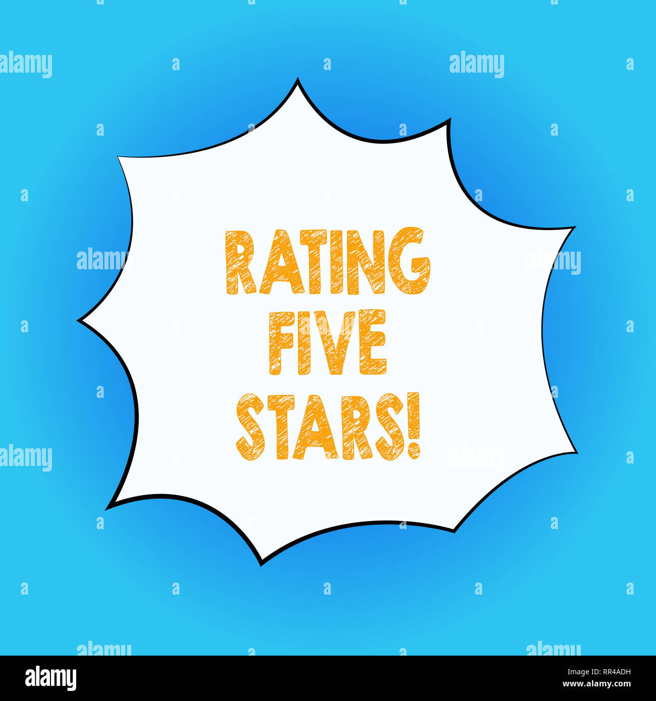 Handwriting text Rating Five Stars. Concept meaning indicating highest ...