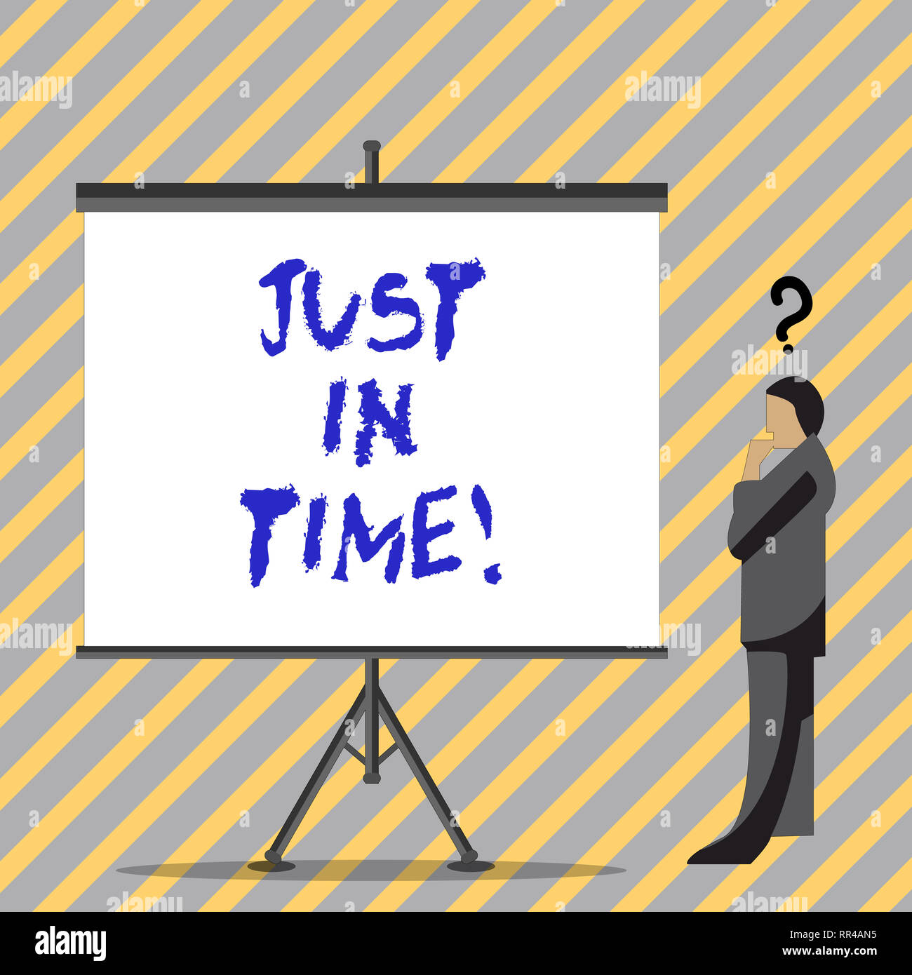 Conceptual hand writing showing Just In Time. Business photo text ...