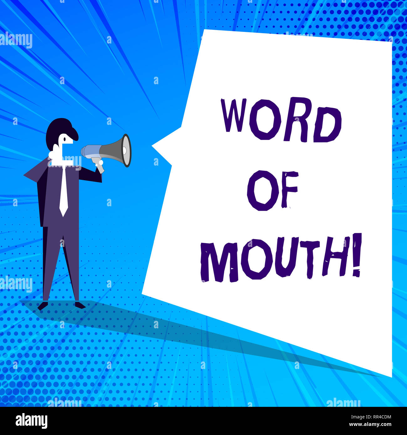 Handwriting text writing Word Of Mouth. Concept meaning Oral spreading