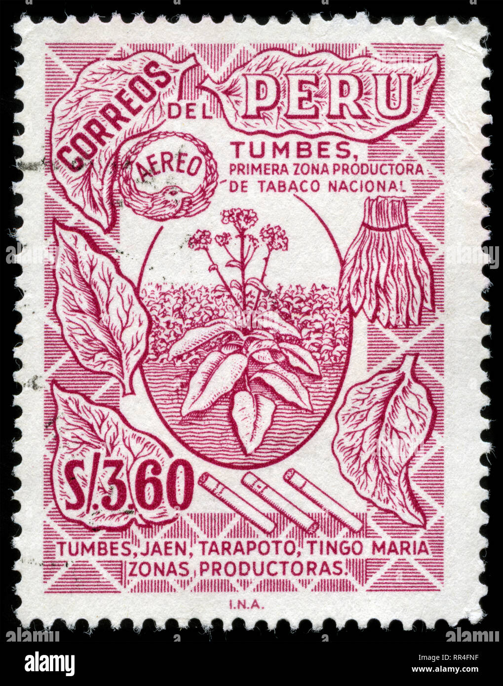 Postage stamp from Peru in the Air Mail Stamps of 1966: Country Motives  series Stock Photo - Alamy