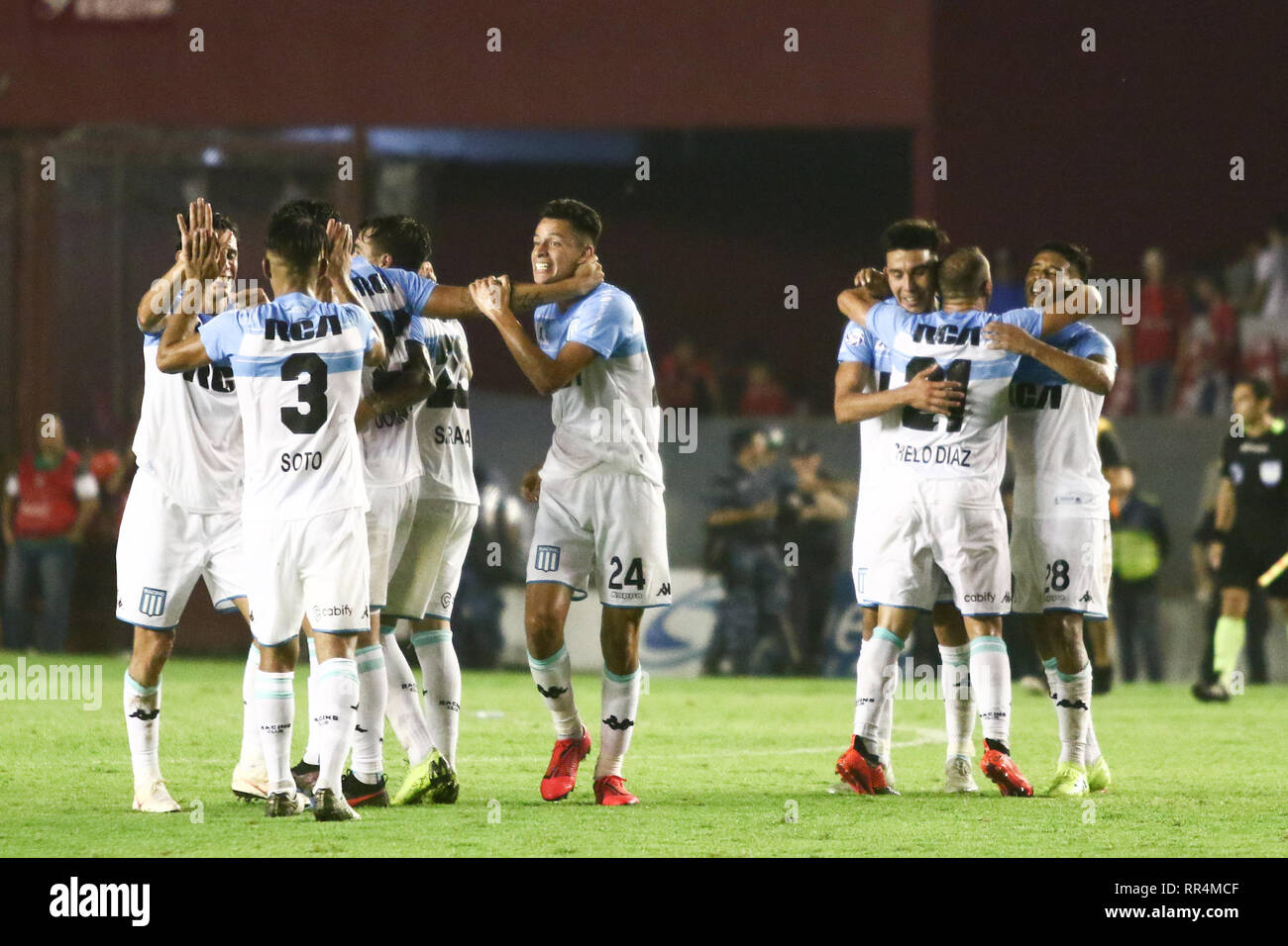 Buenos Aires, Argentina. 23rd February, 2019. president of Argentina, during the derby between Independiente and Racing for Superliga Argentina, this saturday on Libertadores de América Stadium on Buenos Aires, Argentina. ( Credit: Néstor J. Beremblum/Alamy Live News Stock Photo