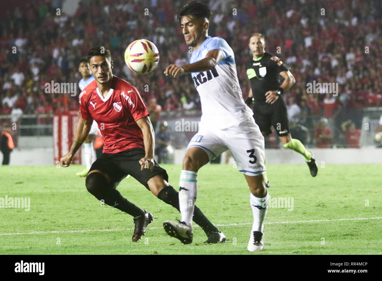 Buenos Aires, Argentina. 23rd February, 2019. : Alexis Soto during the derby between Independiente and Racing for Superliga Argentina, this saturday on Libertadores de América Stadium on Buenos Aires, Argentina. ( Credit: Néstor J. Beremblum/Alamy Live News Stock Photo