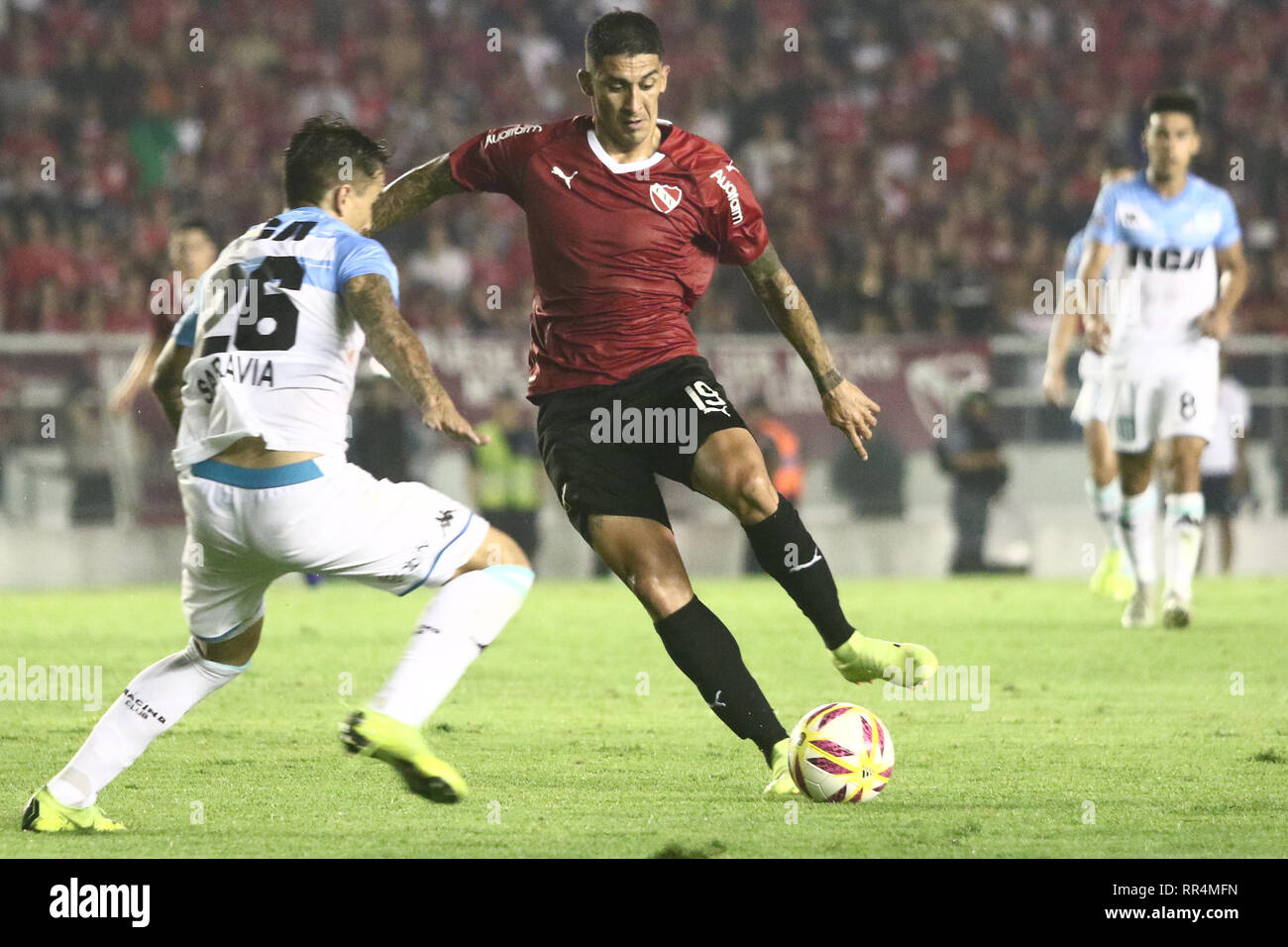 Buenos Aires, Argentina. 23rd February, 2019. : Pablo Hernandez during the derby between Independiente and Racing for Superliga Argentina, this saturday on Libertadores de América Stadium on Buenos Aires, Argentina. ( Credit: Néstor J. Beremblum/Alamy Live News Stock Photo