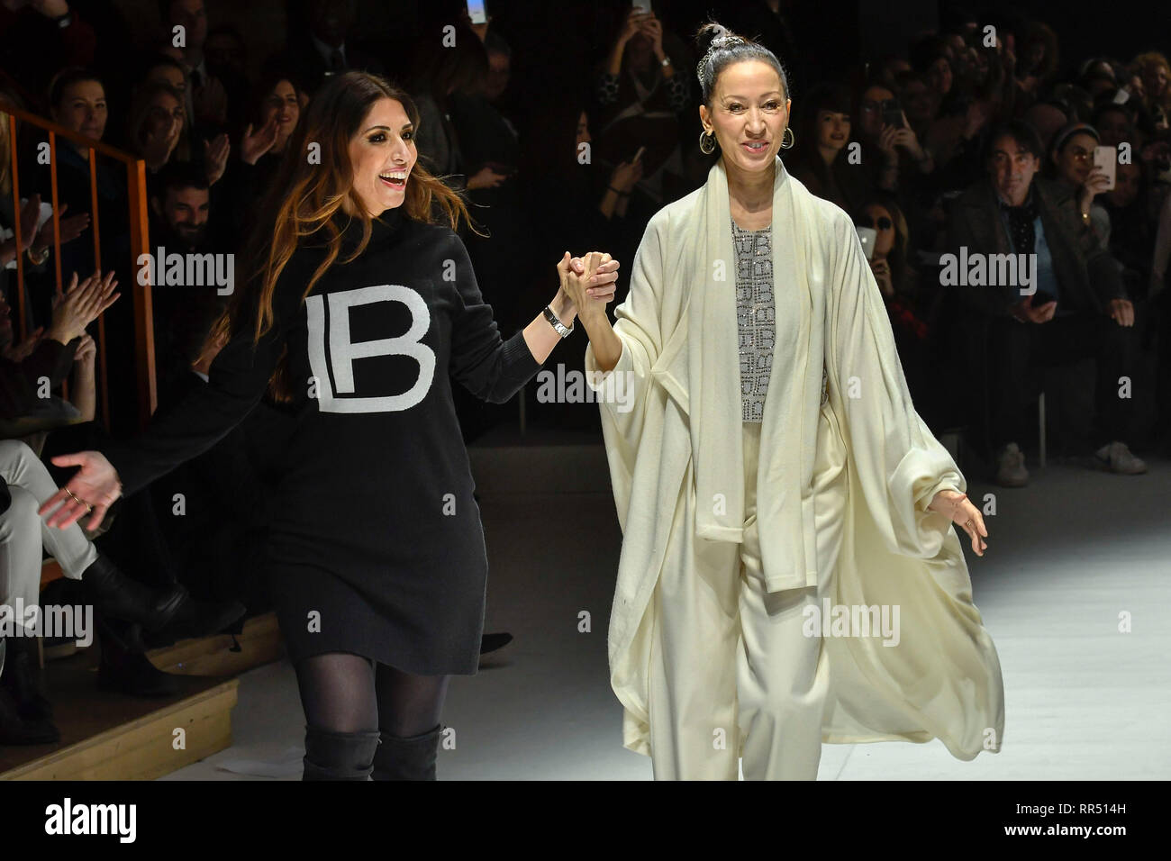 Milan, Italy. 24th Feb, 2019. 2020. Laura Biagiotti Fashion Show In Photo: Lavinia Biagiotti Pat Cleveland Credit: Independent Photo Agency/Alamy Live News Stock Photo