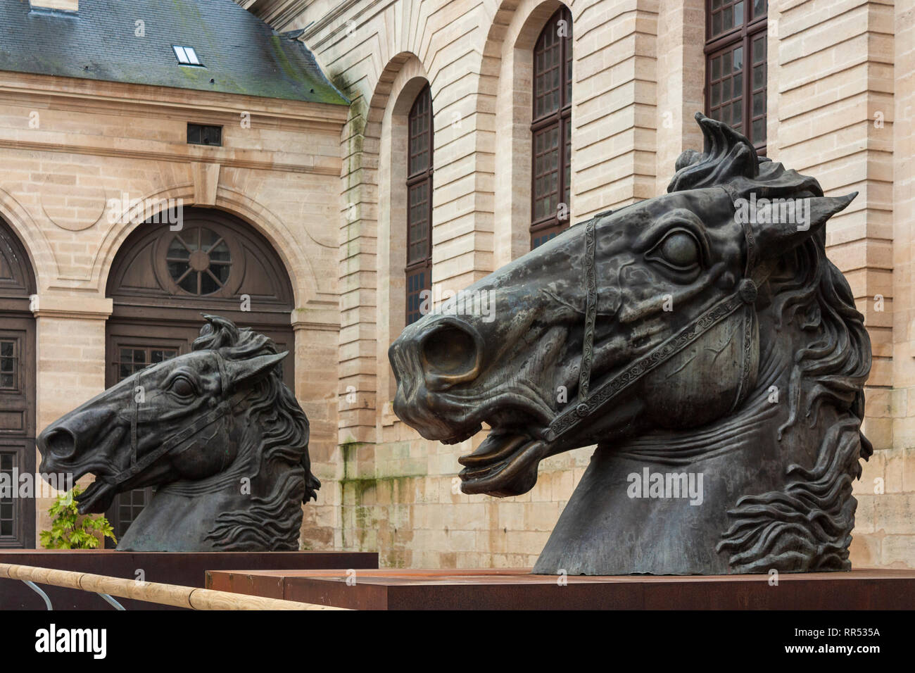 Horse head sculptures at the Musée du Cheval at Chantilly, Oise, France  Stock Photo - Alamy