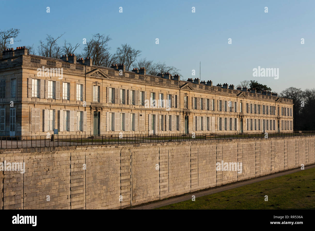 The Château d'Enghien (built 1769) within the grounds of Château de Chantilly, Oise, France Stock Photo
