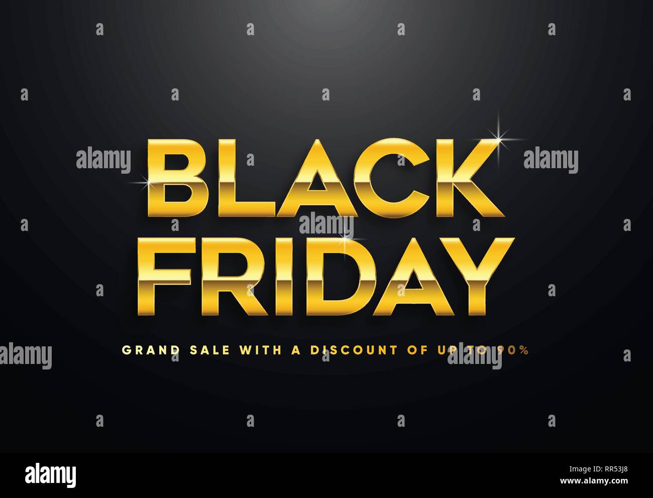 Black Friday Gold Letters Vector Illustration Stock Vector Image And Art