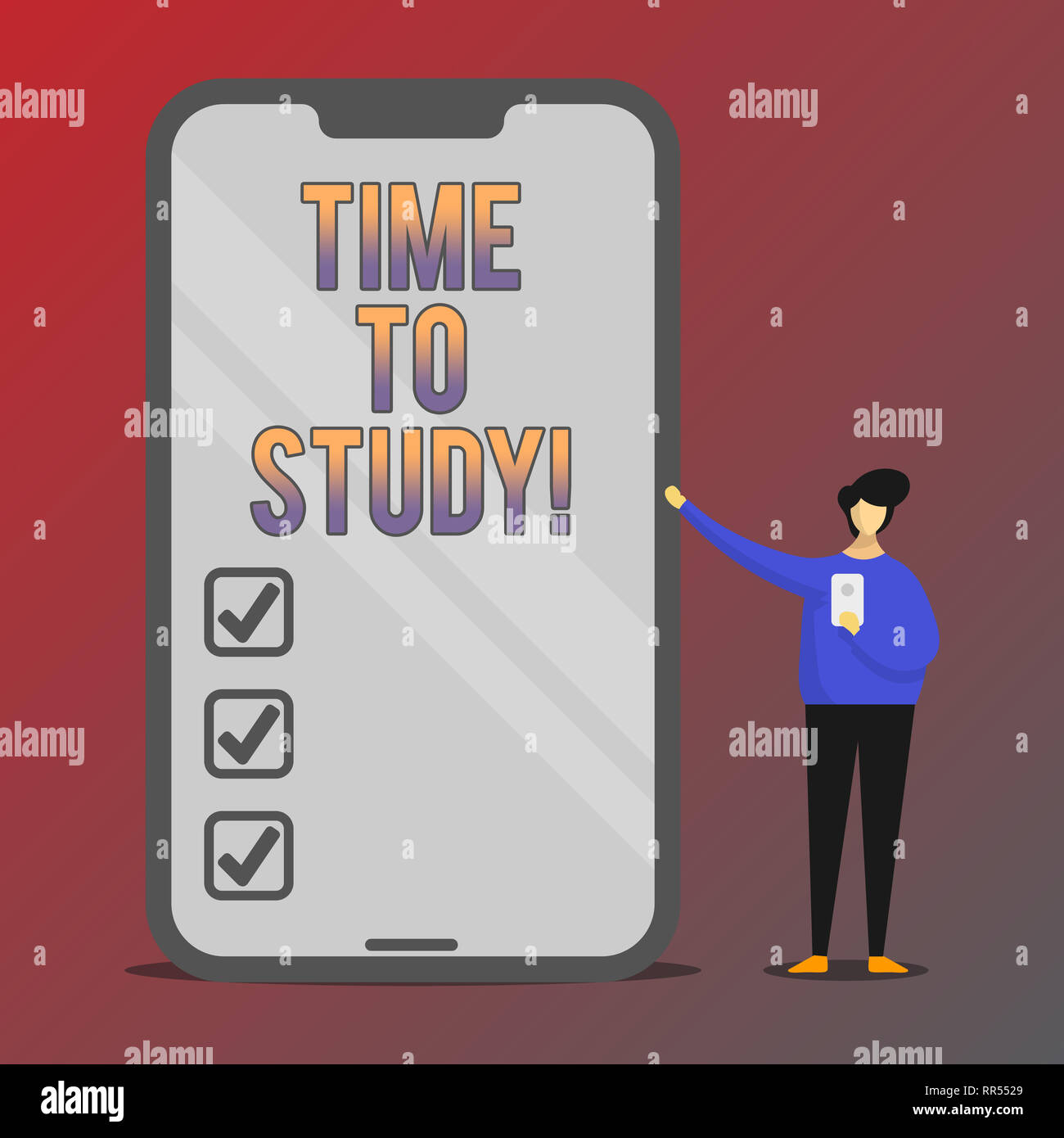 Conceptual hand writing showing Time To Study. Business photo ...