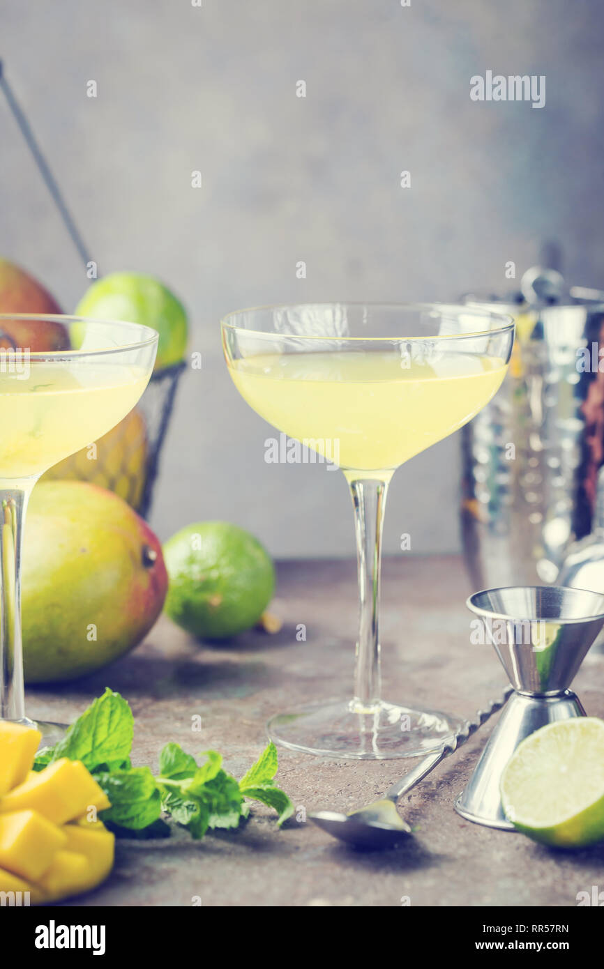 Margarita Mango Alcoholic cocktail Stock Photo Alamy