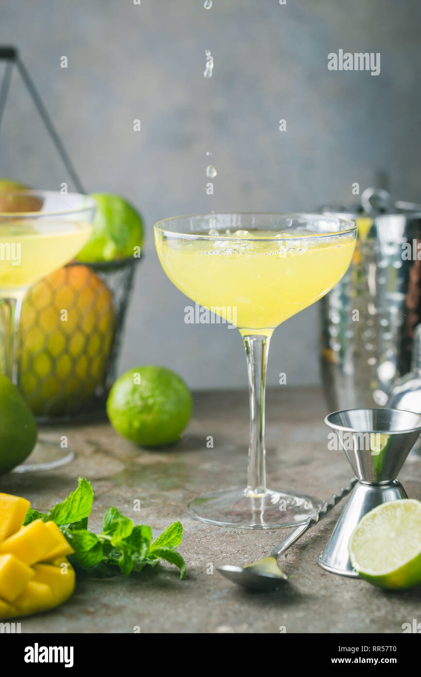 Margarita Mango Alcoholic cocktail Stock Photo Alamy