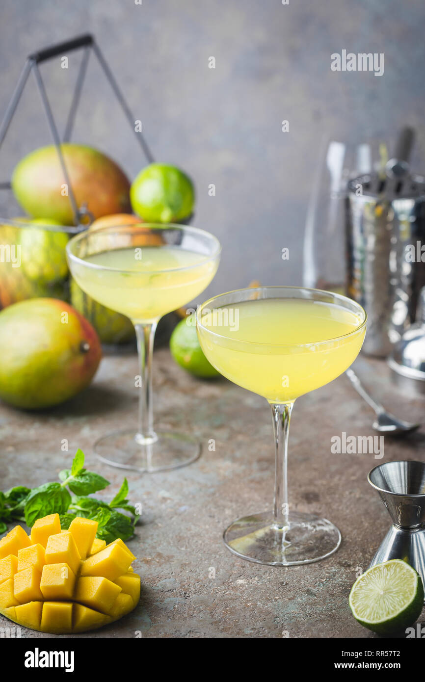 Margarita Mango Alcoholic cocktail Stock Photo Alamy
