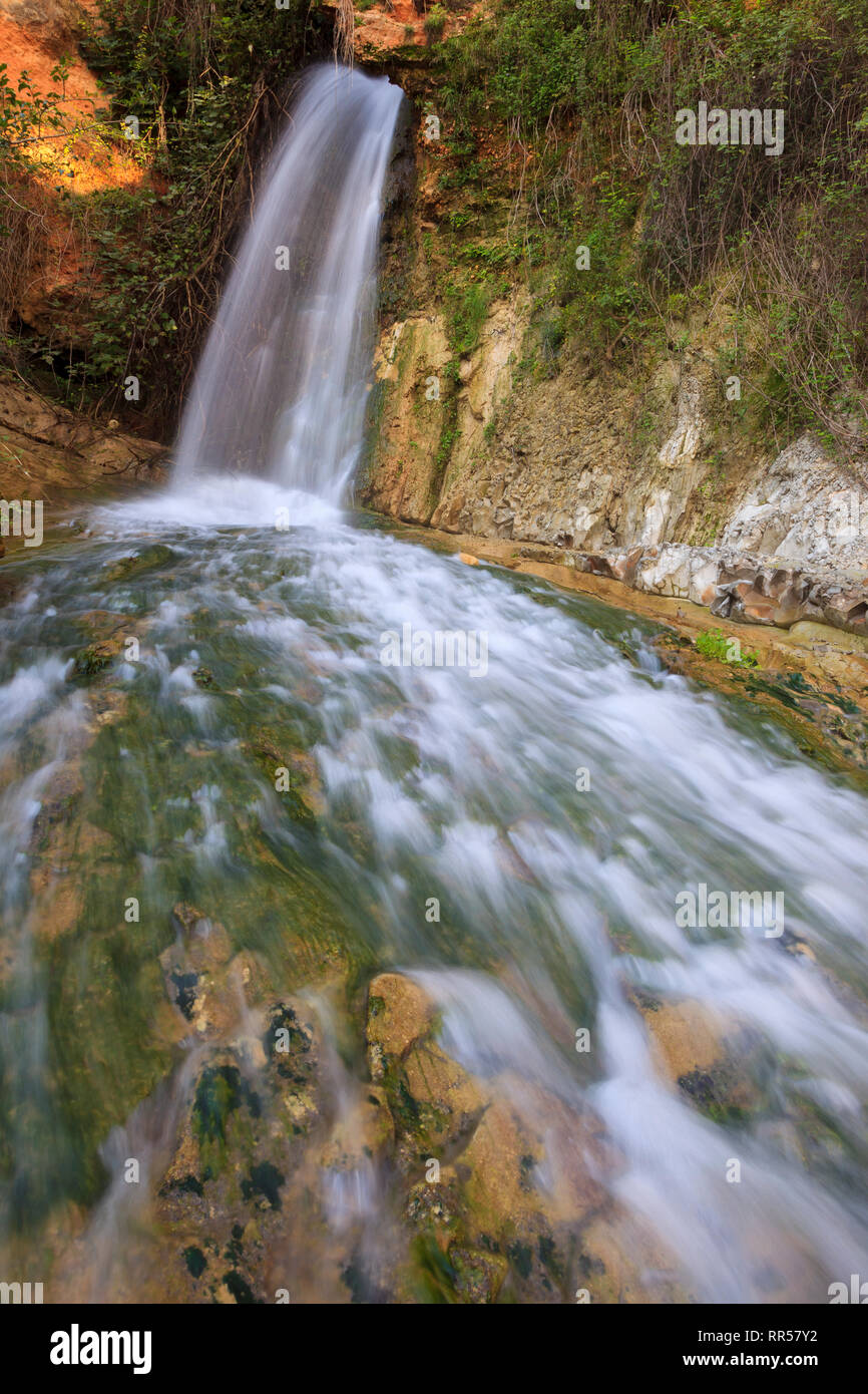Waterfall at the start of Albaida river, in de Albaida