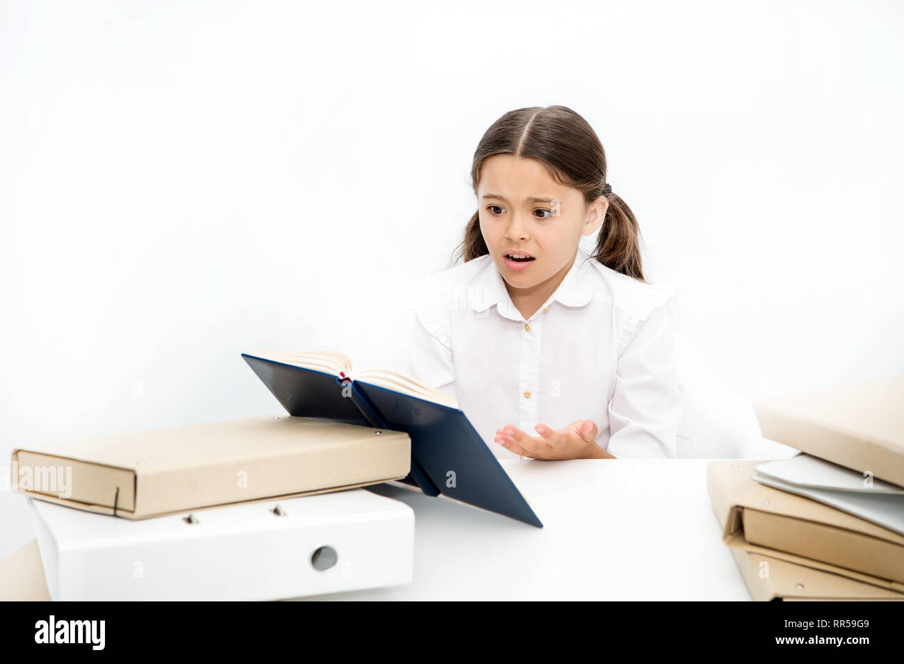 Kid Cute Tired Of Studying Boring Lesson Boring Task Homework