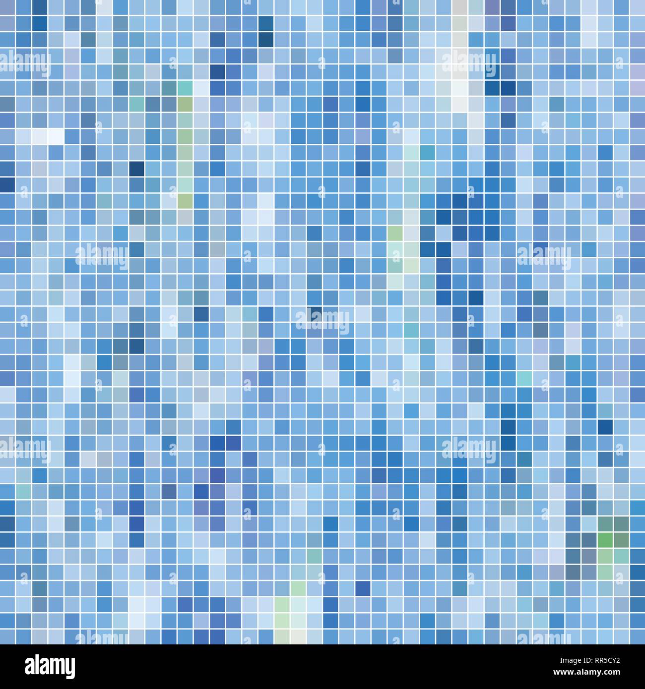 abstract vector square pixel mosaic background - light blue Stock ...