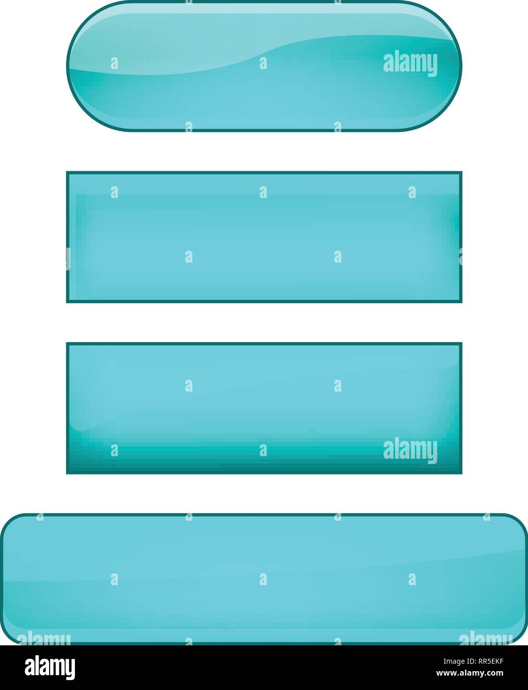vector bright glossy web buttons set - blue Stock Vector Image & Art ...