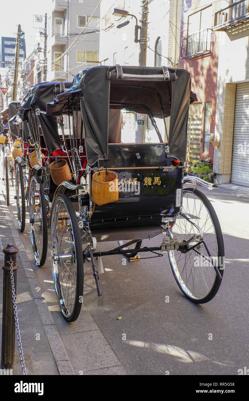 Rickshaw in Tokyo, Japan Stock Photo