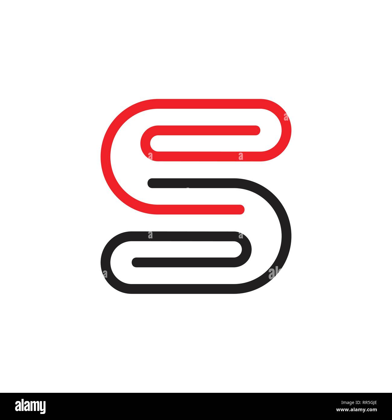 Letter S Paperclip Alphabet There Clipping Stock Illustration 64915318