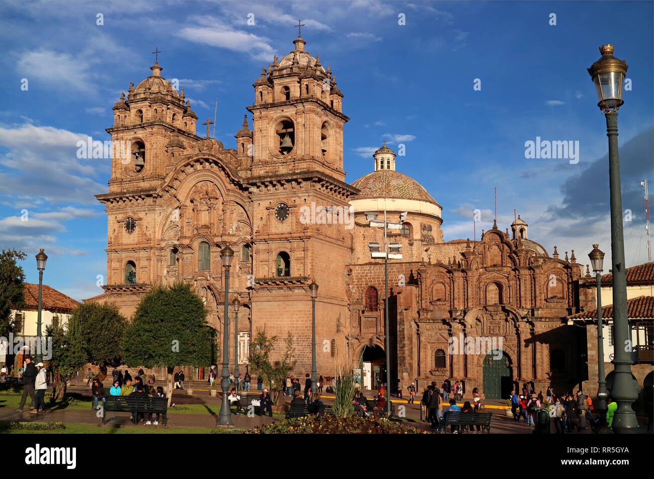Cusco Cathedral, Elegant Landmark on Plaza de Armas Square in Cusco, Peru, South America Stock Photo