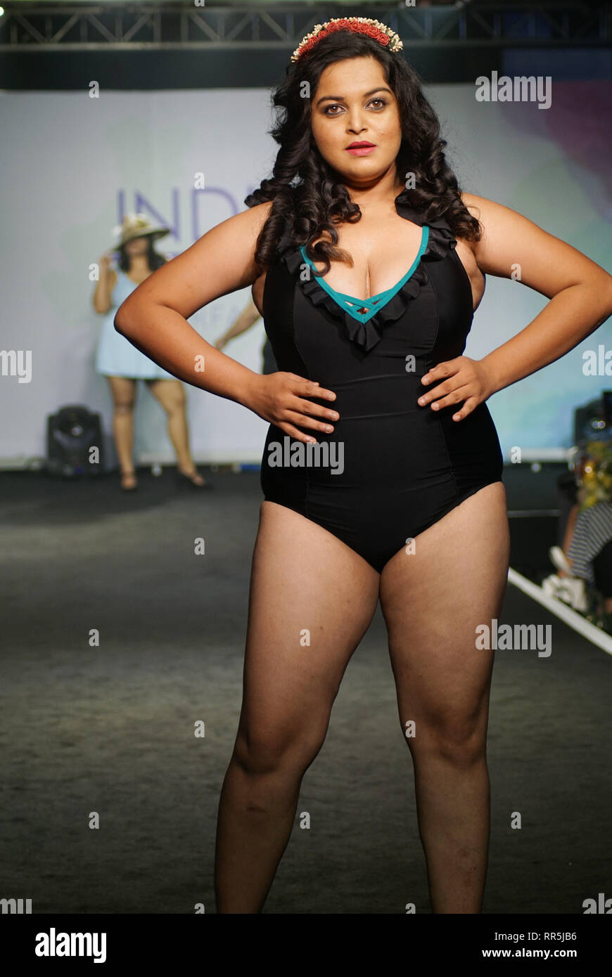 MUMBAI,INDIA, 23RD FEB 2019 PARFAIT Lingerie in association with India Intimate Fashion Week (IIFW) Exclusive Plus Size Fashion Show. Bollywood Act Photo - Alamy