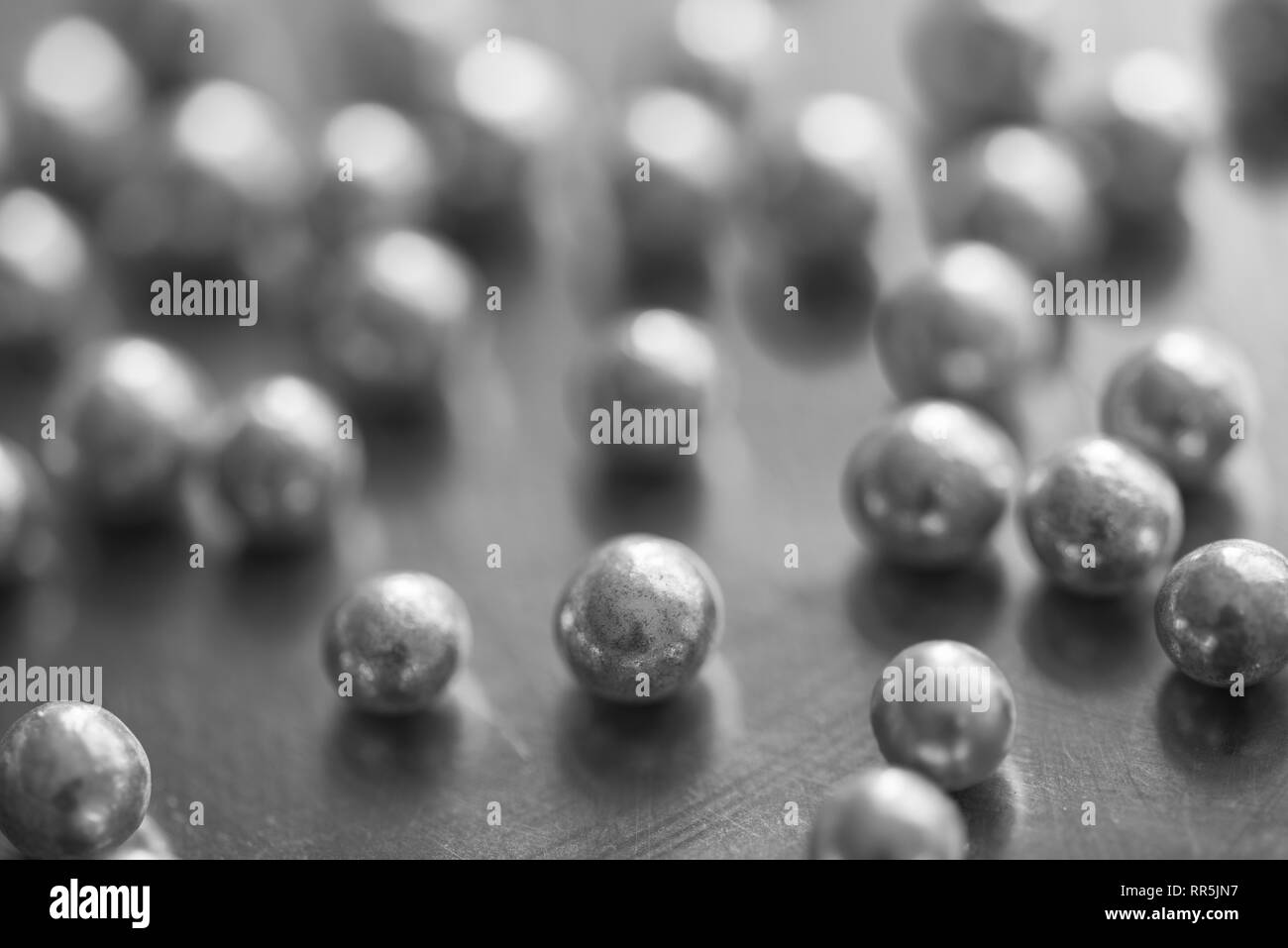 edible silver balls cake decoration macro Stock Photo Alamy