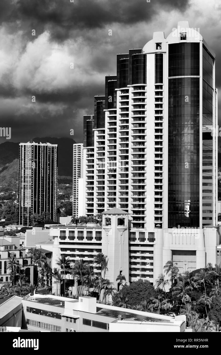 Honolulu skyline, Oahu Island, Hawaii, USA Stock Photo Alamy