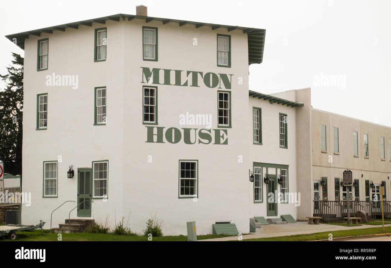 Milton House part of the underground railroad Wisconsin Stock Photo Alamy