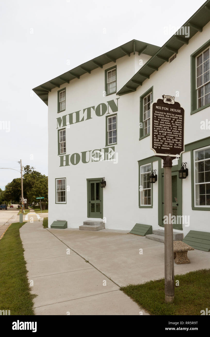 Milton House Part Of The Underground Railroad Wisconsin Stock