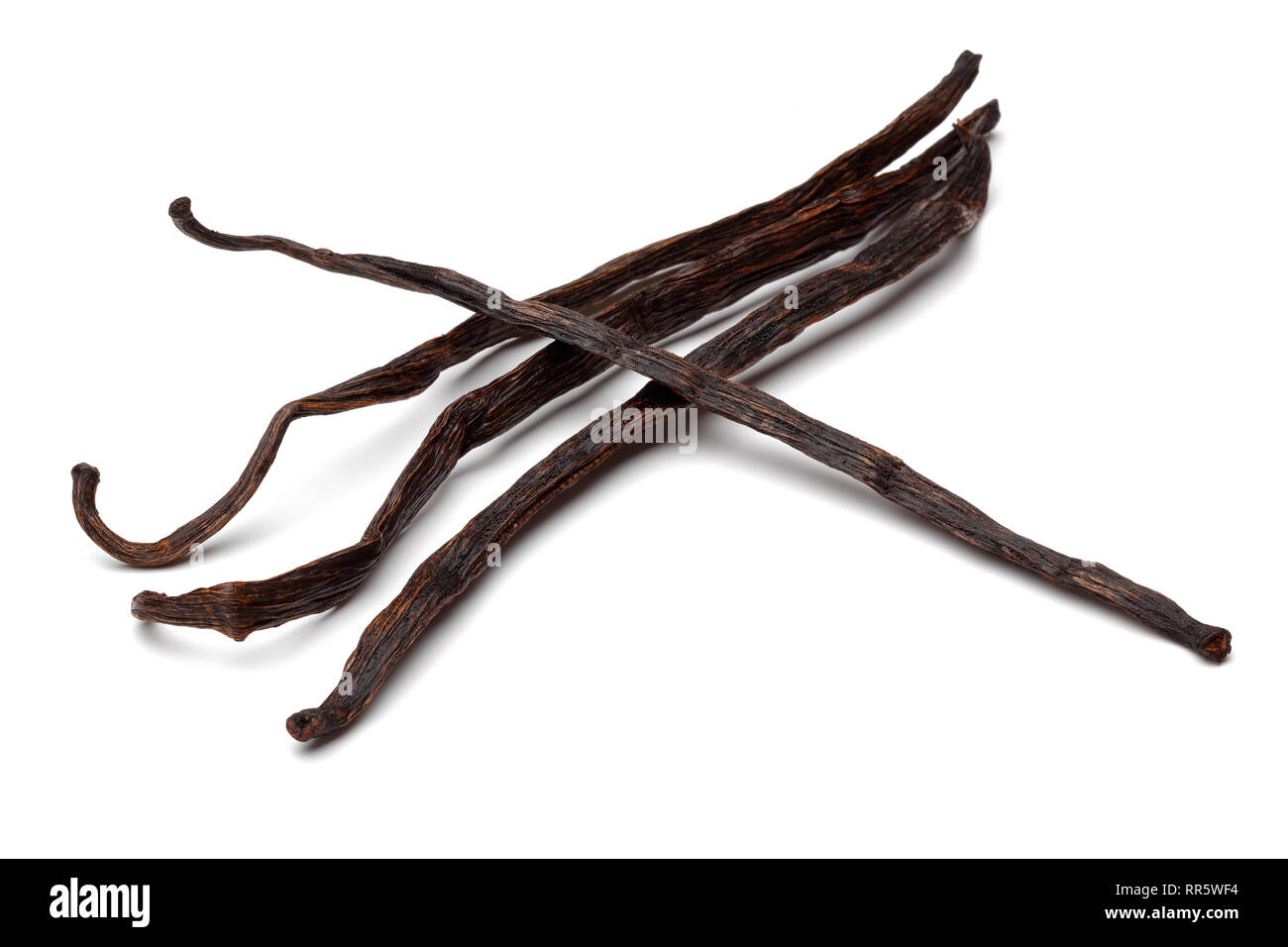Vanilla beans isolated on white background Stock Photo Alamy