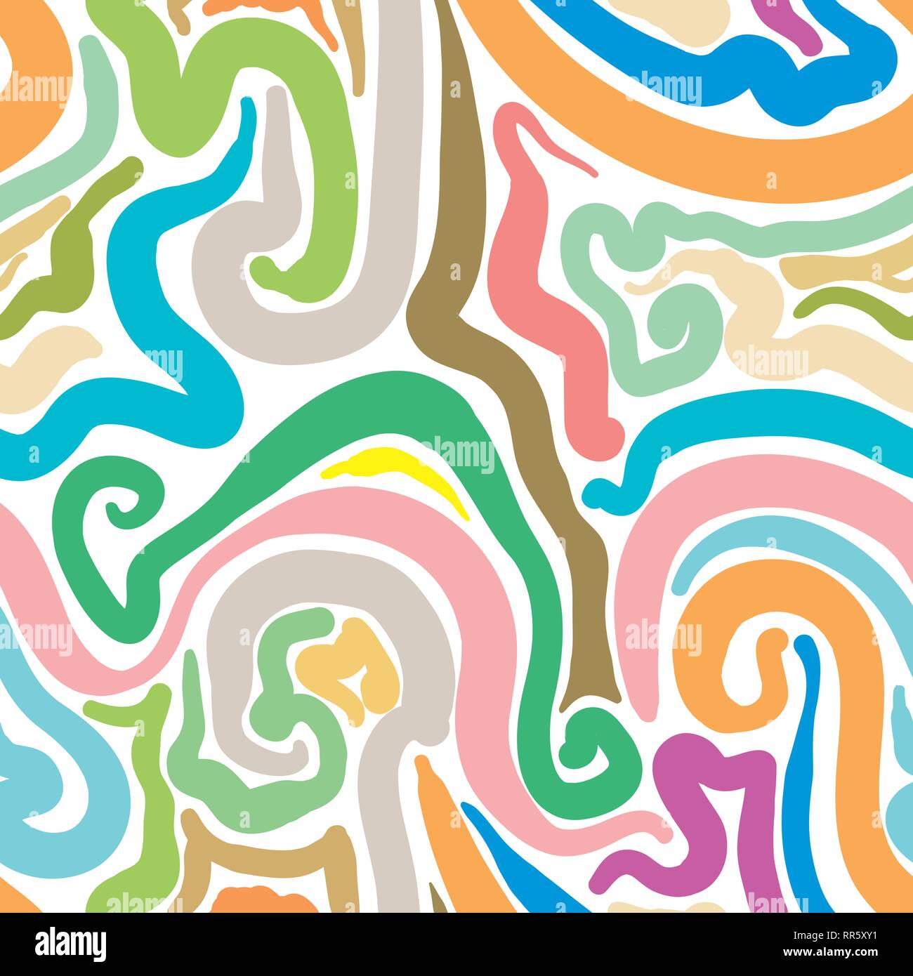 Colorful doodle abstract seamless background Stock Vector Image & Art ...