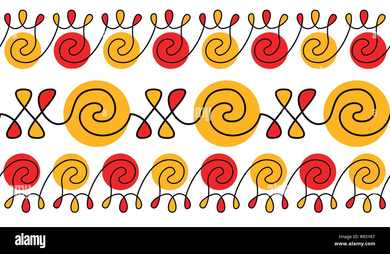 Pysanky ornament. Ukrainian pattern for eggs decorate. Horizontal stripes pattern. Seamless pattern Stock Vector