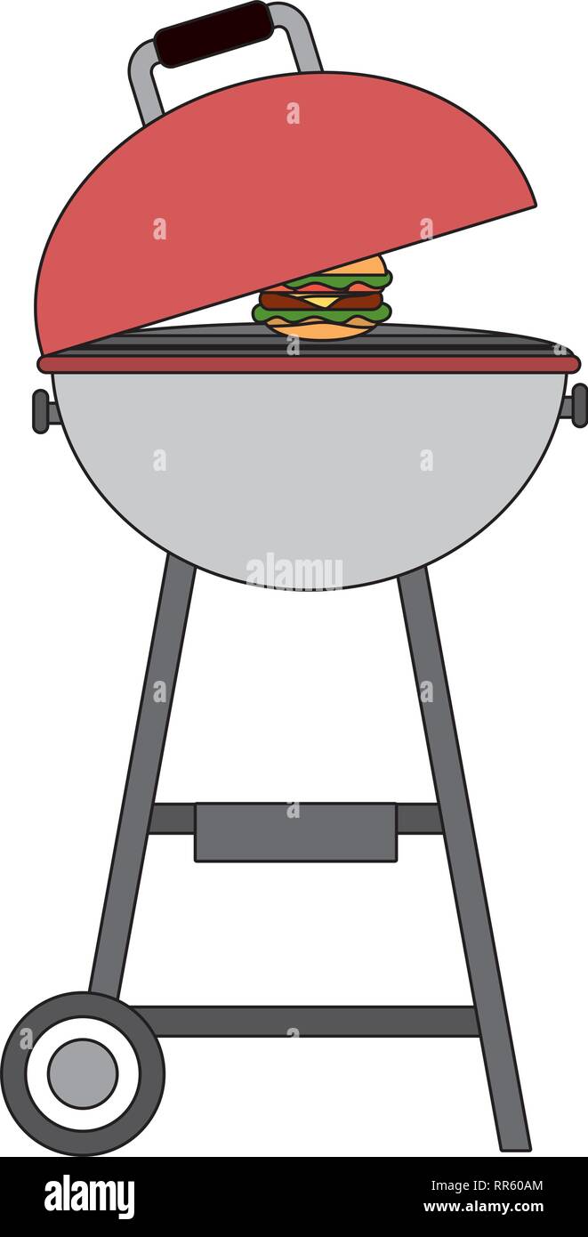 Barbecue Grill Cartoon Stock Vector Image Art Alamy