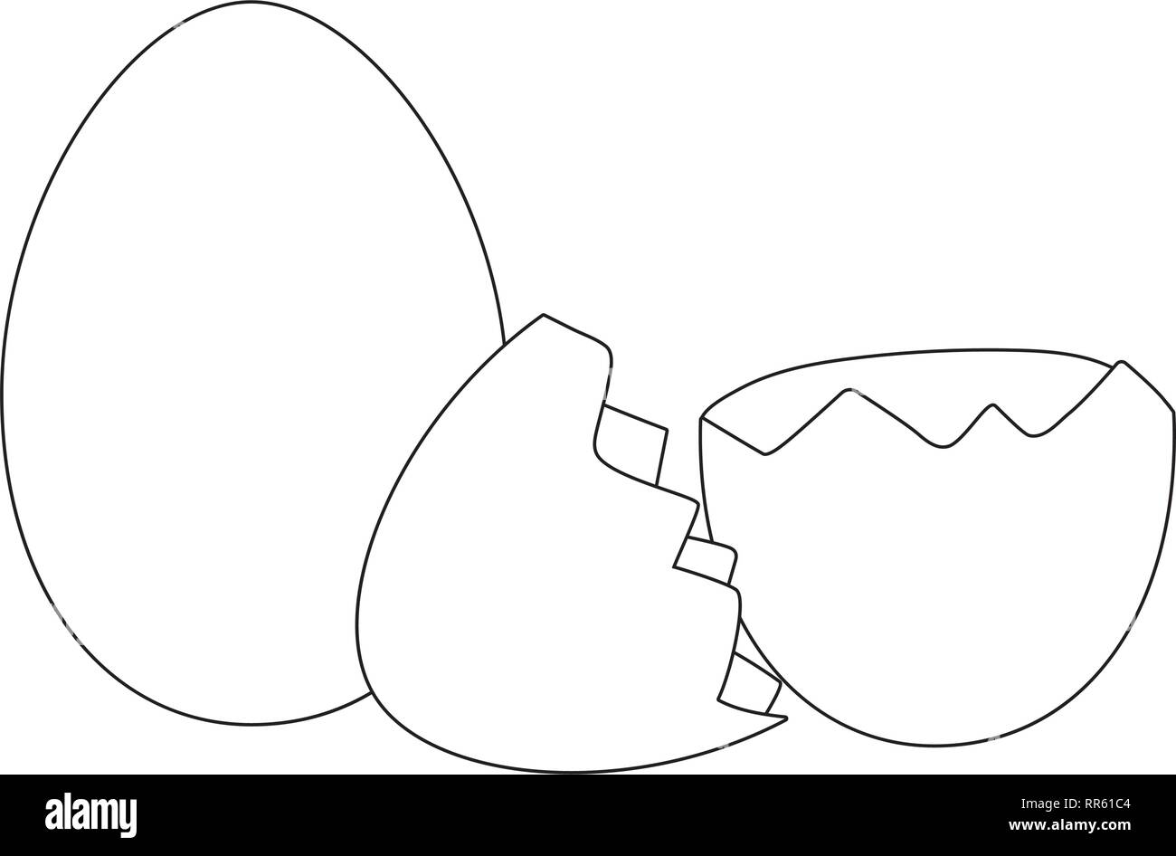 eggshell split isolated Stock Vector Image & Art - Alamy
