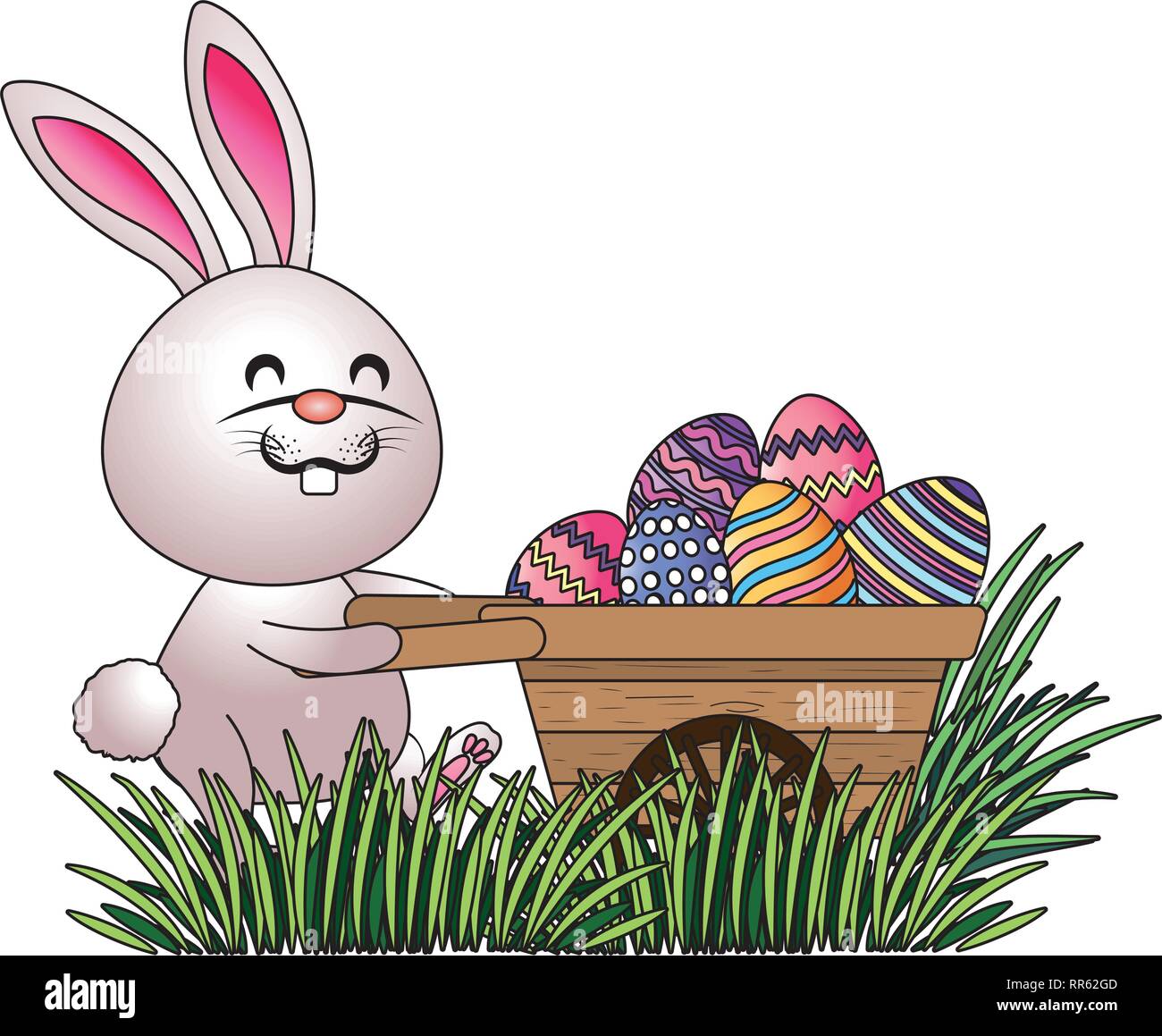 bunny with easter egg Stock Vector Image & Art - Alamy