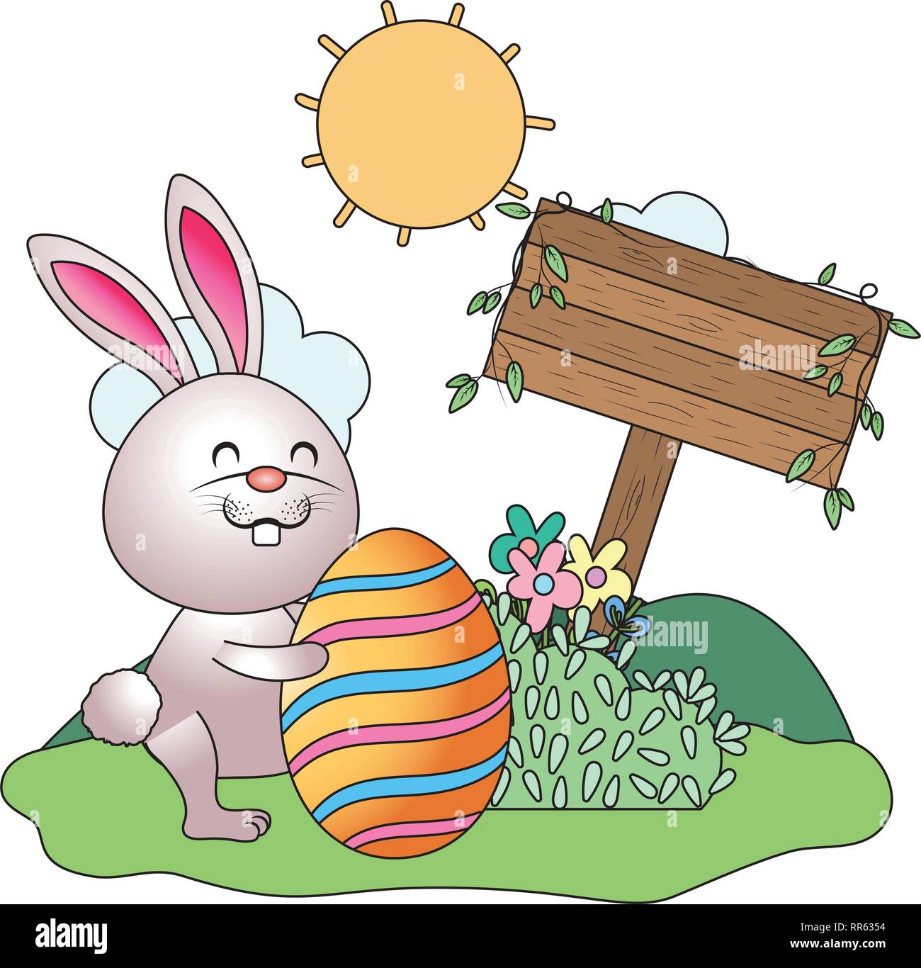 bunny with easter egg Stock Vector Image Art Alamy bunny with easter egg Stock Vector Image Art Alamy