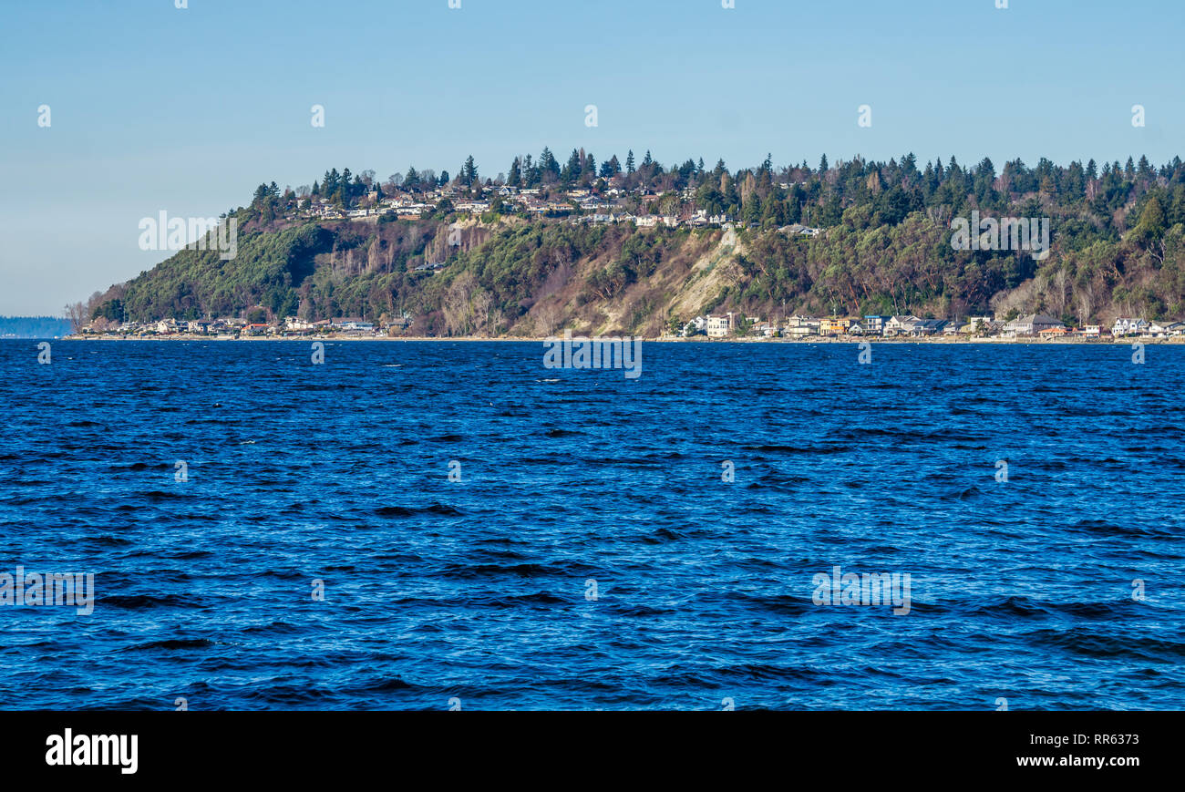 Waterfront homes in the Shorewood area of Burien, Washington Stock