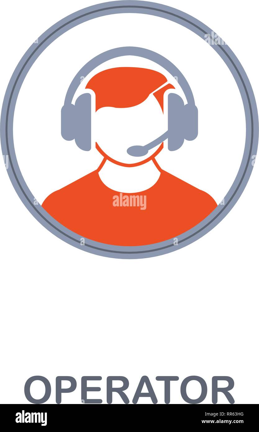 Operator icon. Premium two colors style design from contact us icons ...