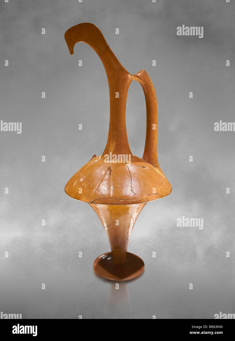 Hittite terra cotta long neck pitcher 16th century BC Hattusa