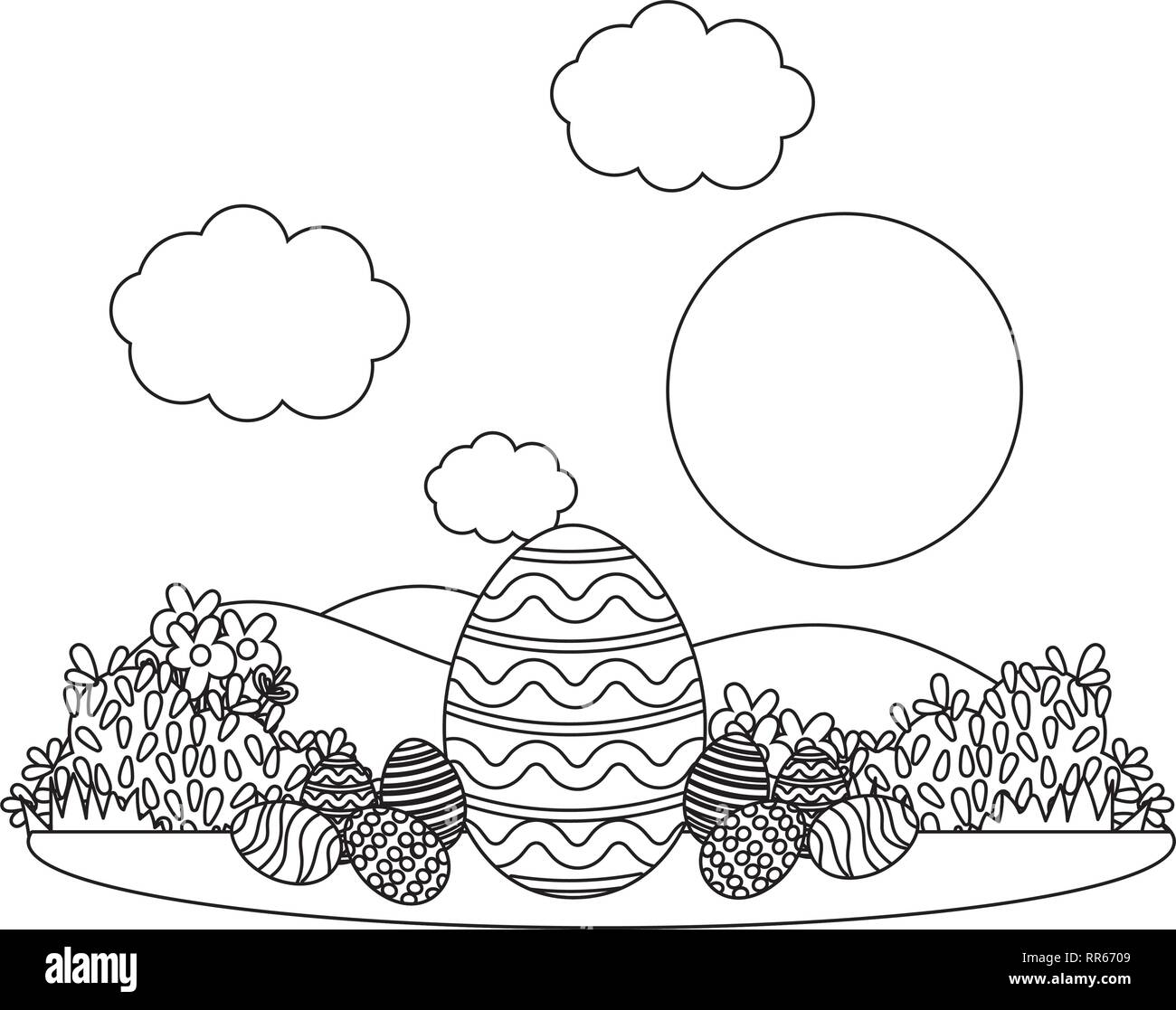easter eggs in a nest Stock Vector Image Art Alamy easter eggs in a nest Stock Vector Image Art Alamy
