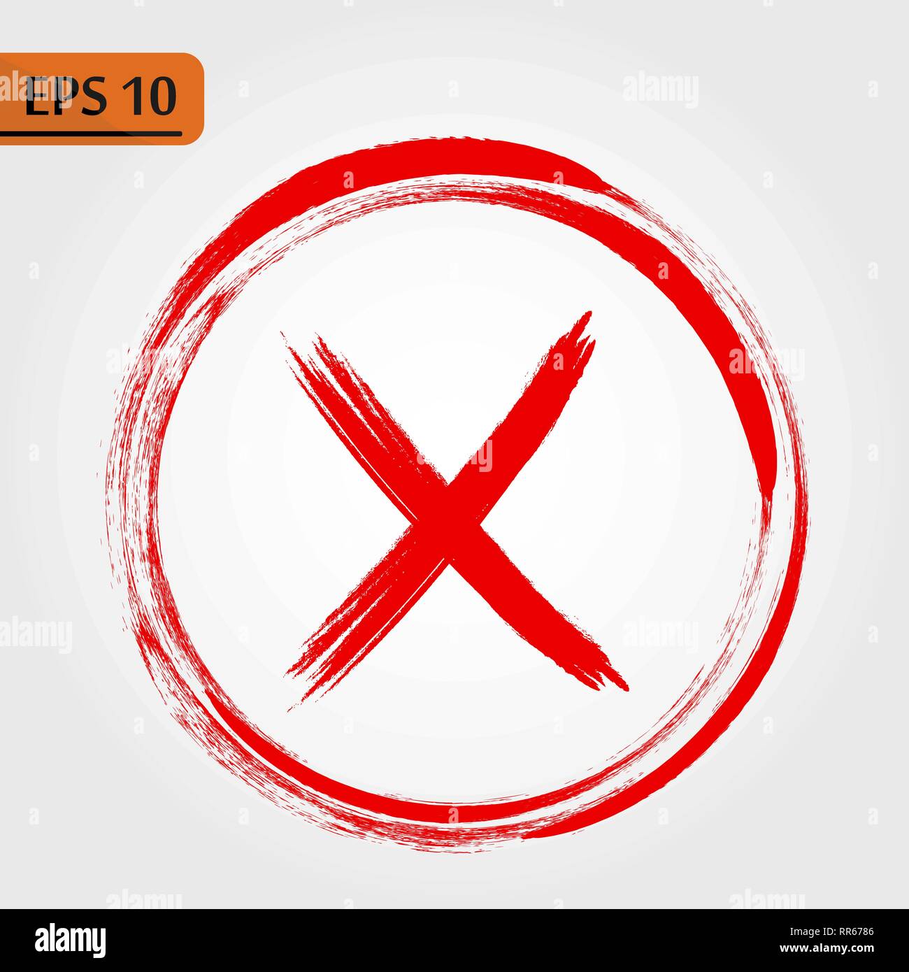 No Sign red symbol isolated on white background. Delete sign red circle ...