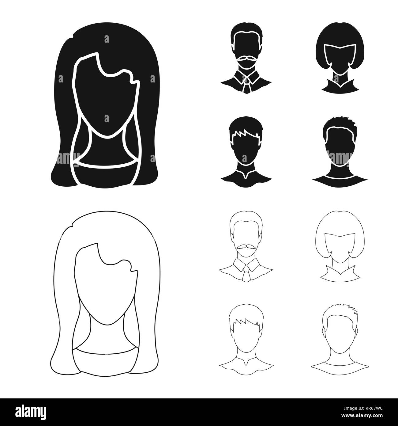 Isolated object of professional and photo icon. Set of professional and profile vector icon for stock. Stock Vector