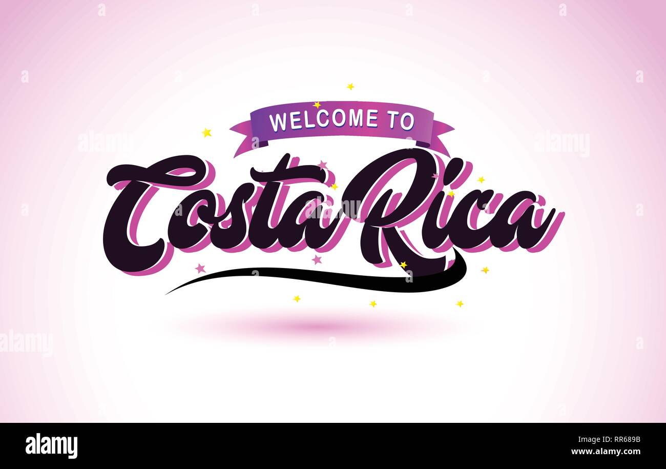 Download Costa Rica Welcome To Creative Text Handwritten Font With Purple Pink Colors Design Vector Illustration Stock Vector Image Art Alamy Yellowimages Mockups