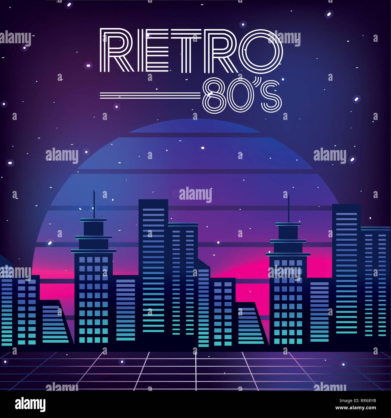 cityscape retro style Stock Vector Image & Art - Alamy