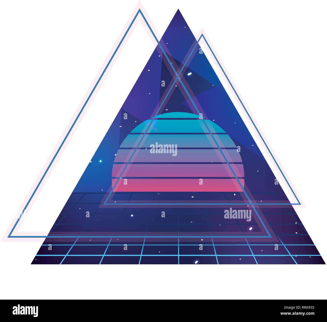 triangule icon retro Stock Vector Image & Art - Alamy