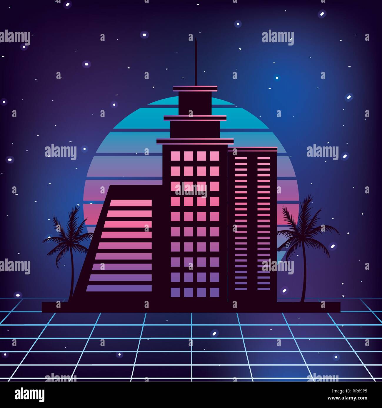 cityscape retro style Stock Vector Image & Art - Alamy