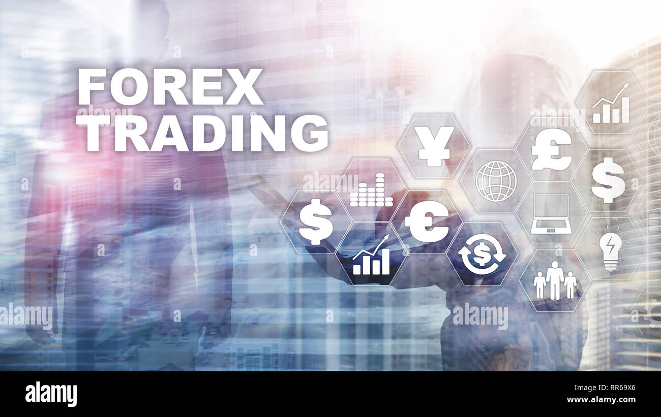 Forex Trading. Graphic concept suitable for financial investment or Economic trends. Business background Stock Photo