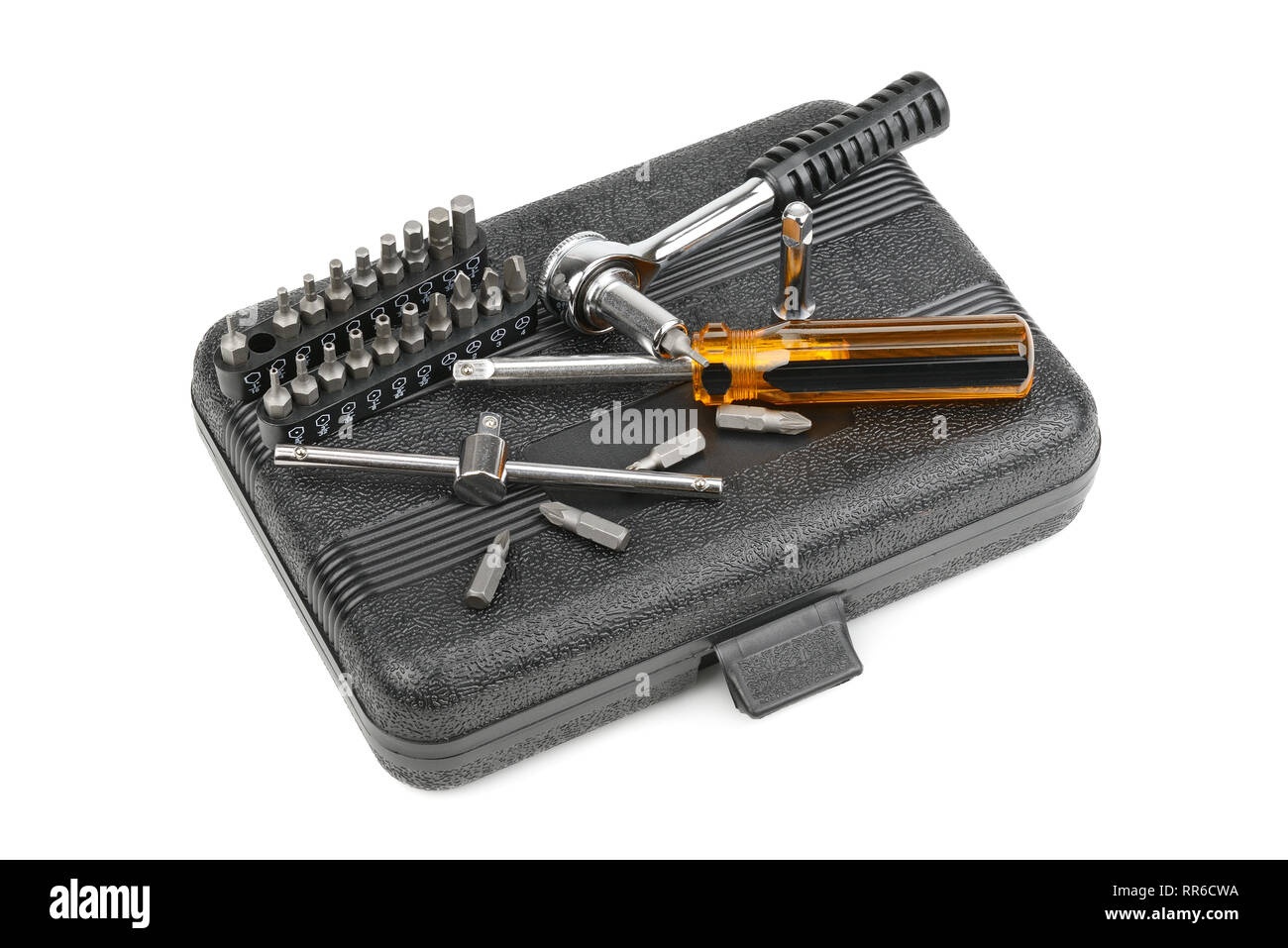 set tools isolated on a white background Stock Photo - Alamy