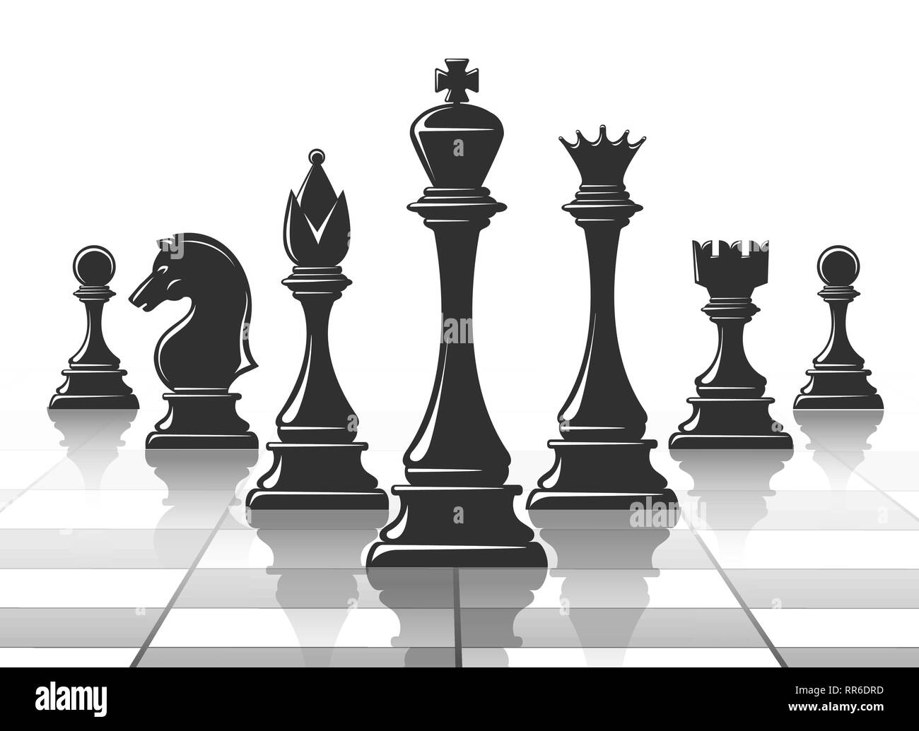 Chess strategy concept Stock Vector
