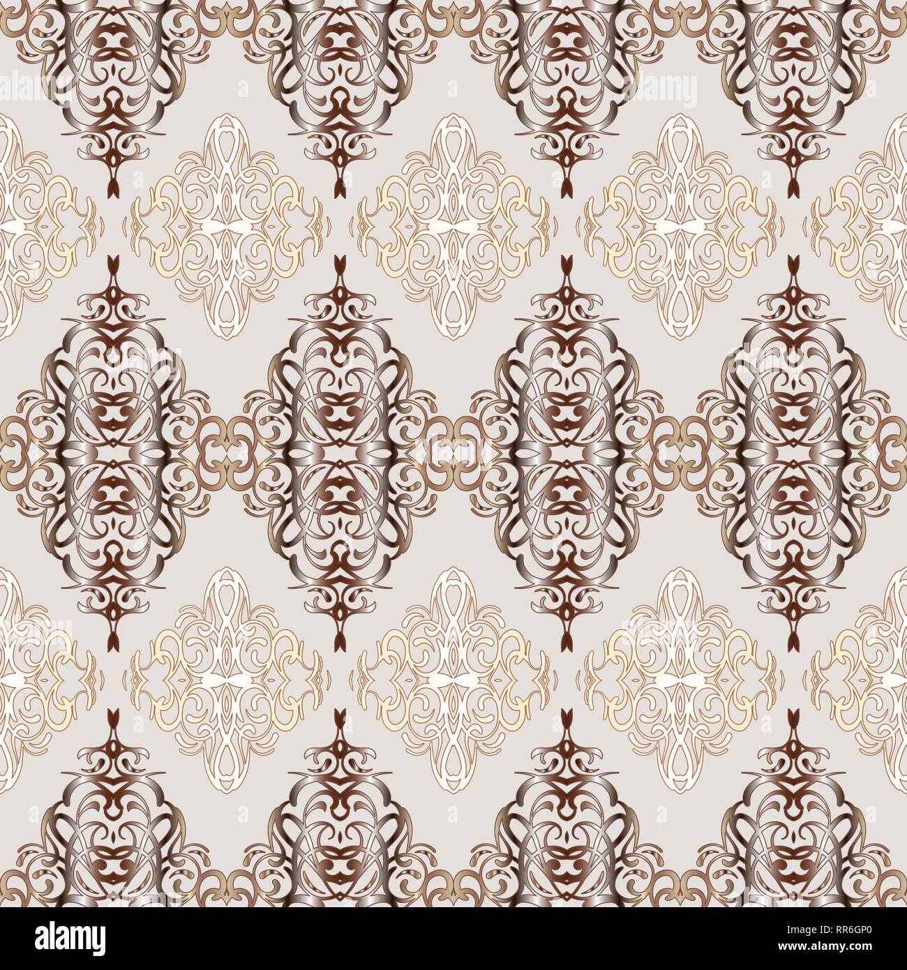 Seamless abstract pattern in Oriental style. Decorative and design elements for textile or book covers, manufacturing, wallpapers, gift wrap. Stock Vector