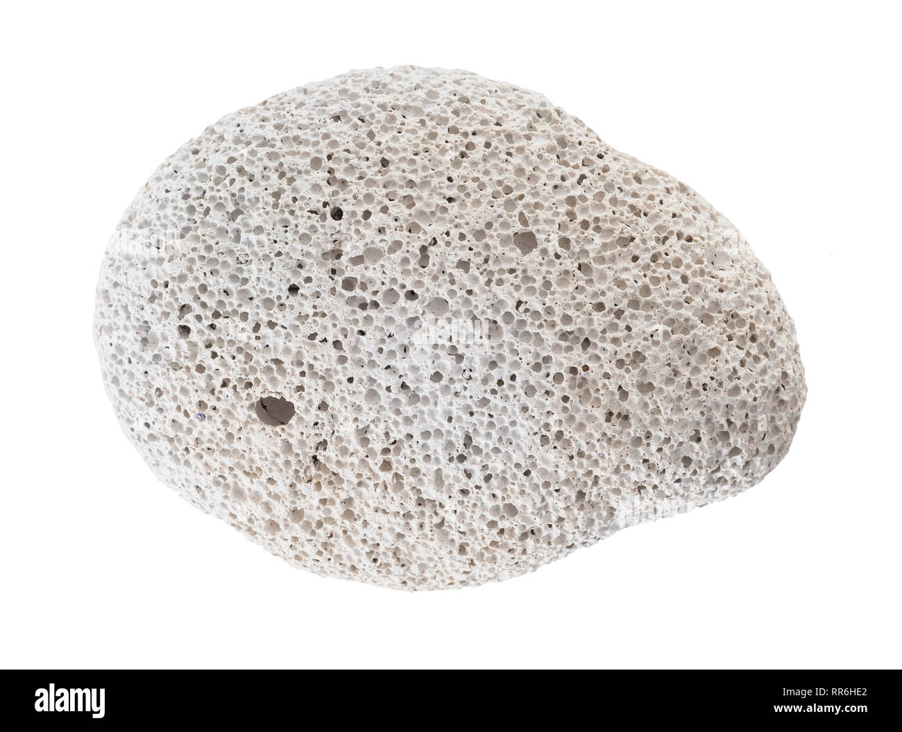 Found natural pumice stone isolated on white. Stock Photo