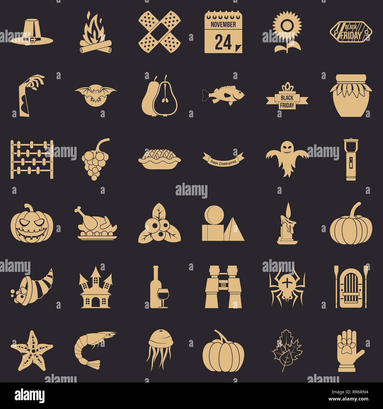 Halloween icons set, simple style Stock Vector Image & Art - Alamy